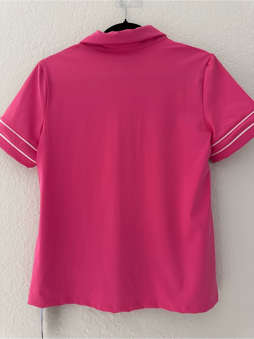ACEGOLFS 2 Piece Golf Tennis Pickleball Set UPF50+ Pink Top White Skort - Picture 6 of 16